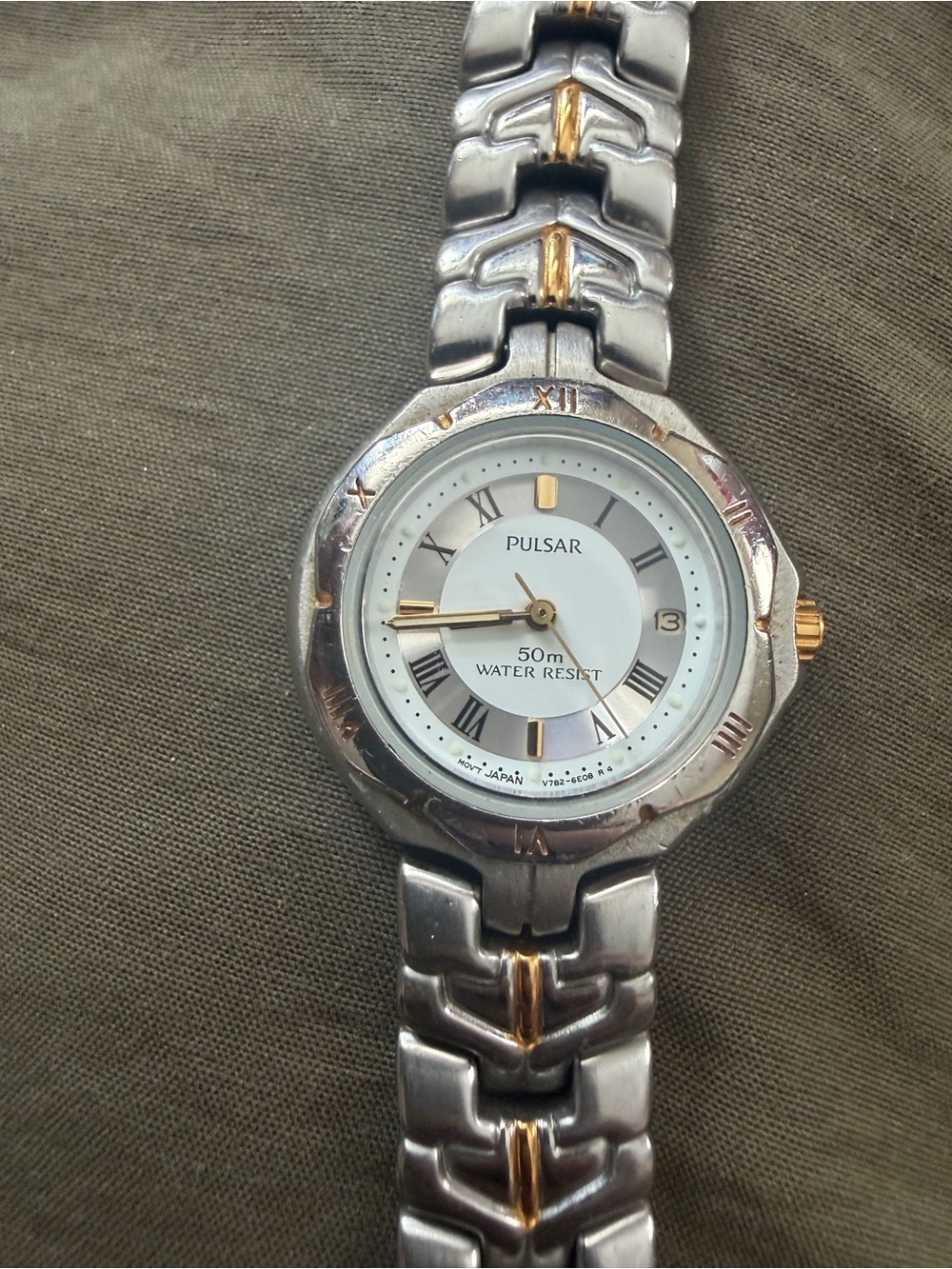 Pulsar Silver and Gold Two-Tone Ladies Watch